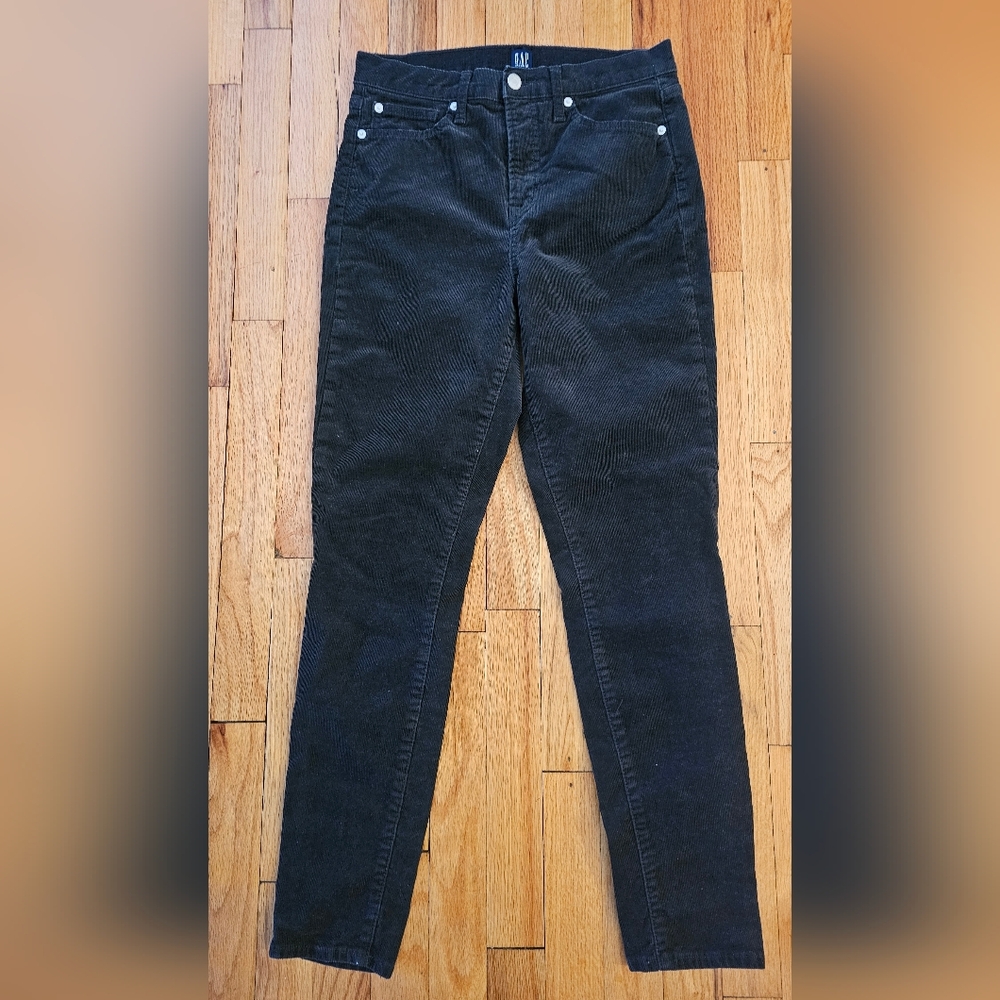 Gap True Skinny Dark Green Corduroy Pants Size 8/29R